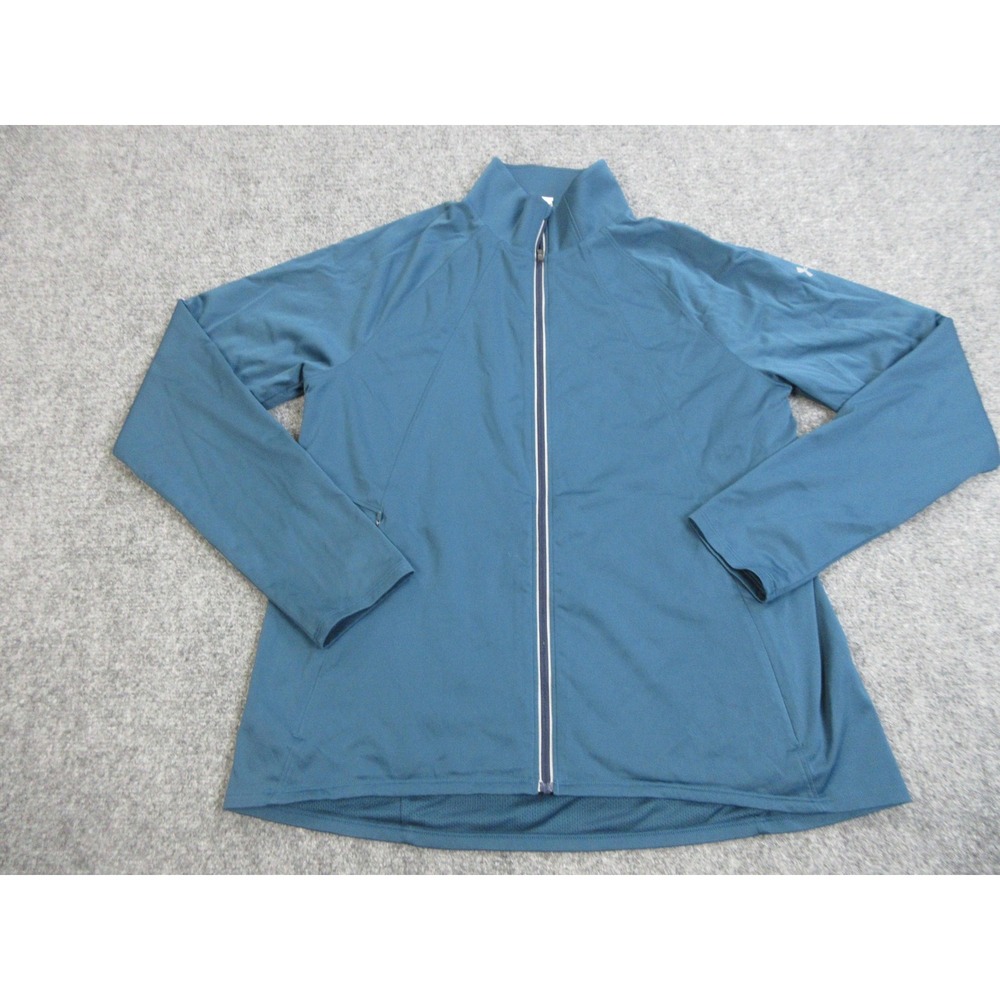 Under‎ Armour Reactor Storm ColdGear Jacket Womens Large Blue Track 1304495